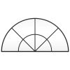 Wall Mirror Black 31.5"x15.7" Arch Iron