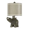 Elephant Table Lamp;  Gray