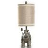 Elephant Table Lamp;  Gray