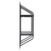 2-Tier Display Wall Shelf Storage Rack Wall Rack Holder Rack, 31.5 in x 28.3 in, black
