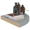 Floating Corner Shelf Gray 13.8"x13.8"x1.5" MDF